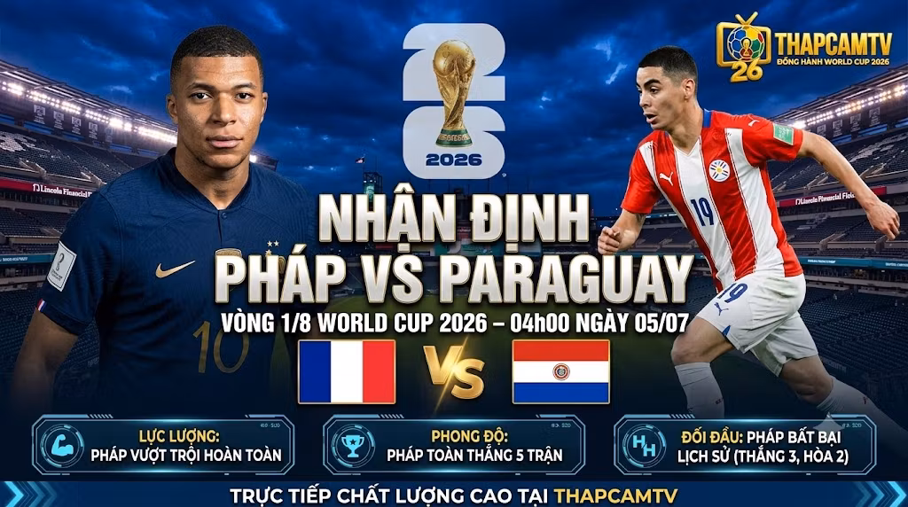 Nhận Định Paraguay vs Pháp (04h00, 05/07) | Khối Bê Tông Đối Đầu Hàng Công Hủy Diệt